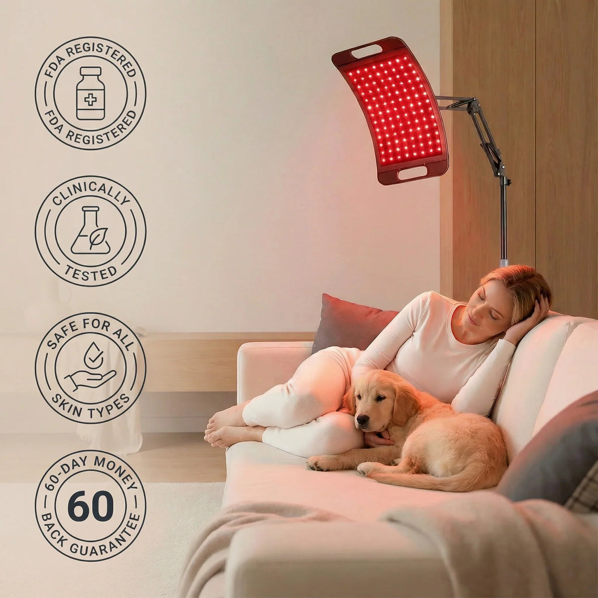 Nicebeam Sleep Recovery Red Light Therapy Lamp