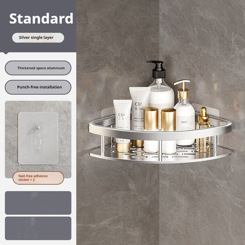 Anti-Rust Metal Steel Shower Rack-Large Capacity,Bathroom Organizing Shelves, Convenient Storage And Home Decoration