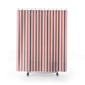 Sophisticated Pink Striped Shower Curtain — Modern Bath Accents