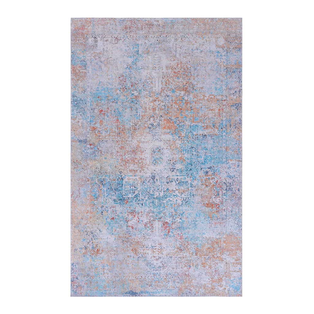 Unique Washable Area Rug with Low Pile - Multiple Colors