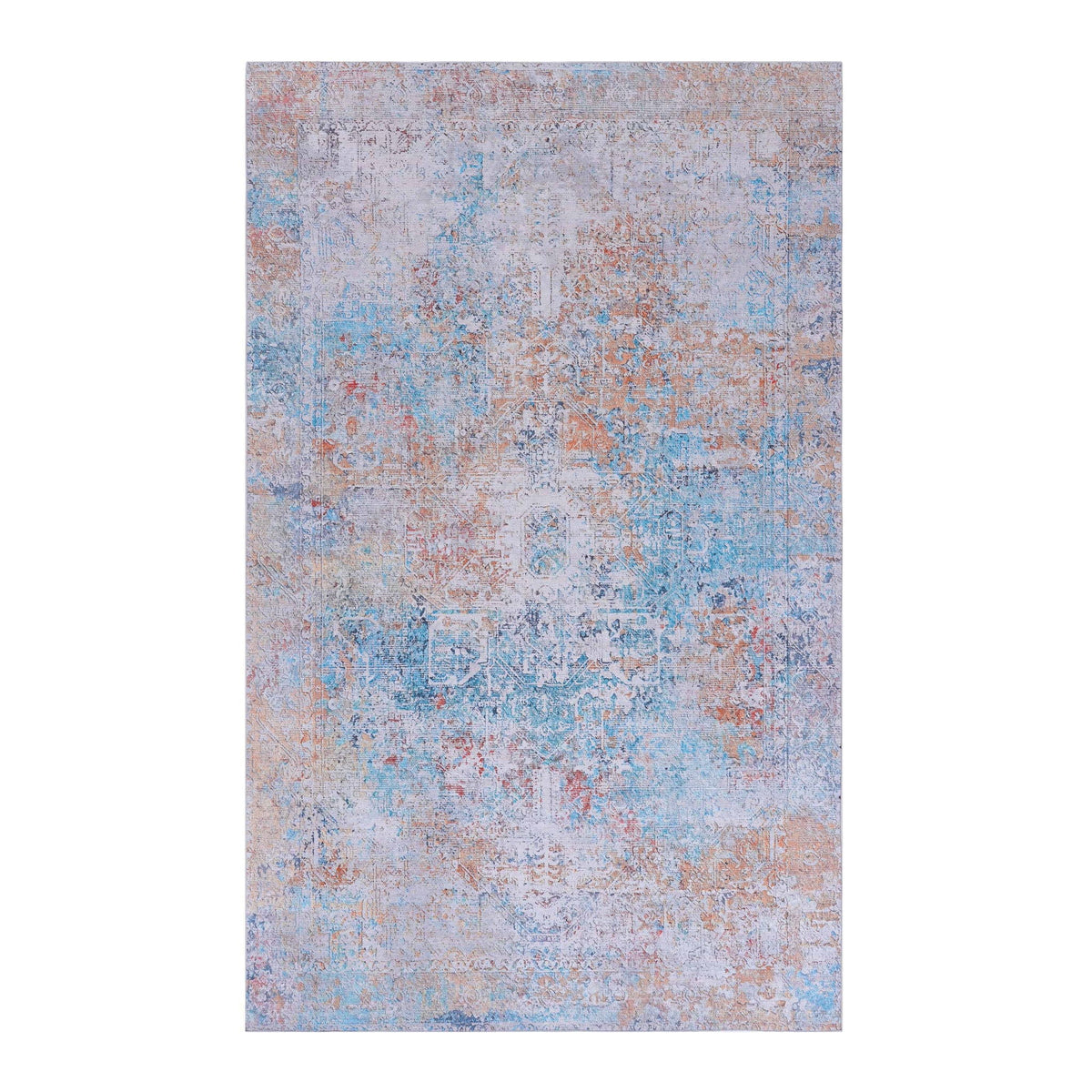 Unique Washable Area Rug with Low Pile - Multiple Colors