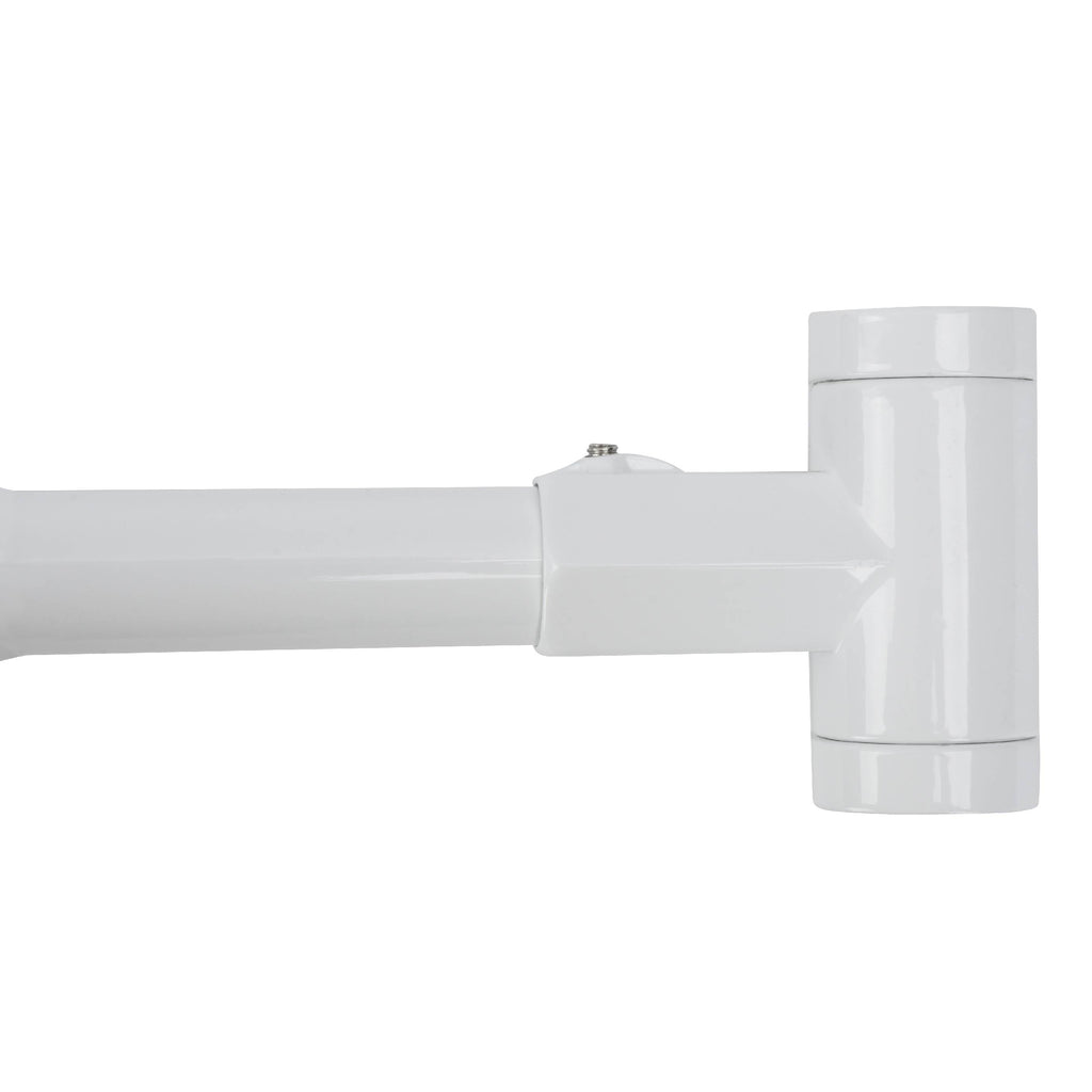 36 in. to 61 in. Curved Shower Rod (White Finish)