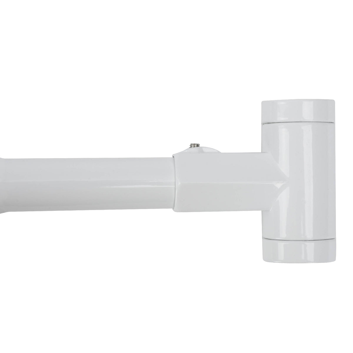 36 in. to 61 in. Curved Shower Rod (White Finish)