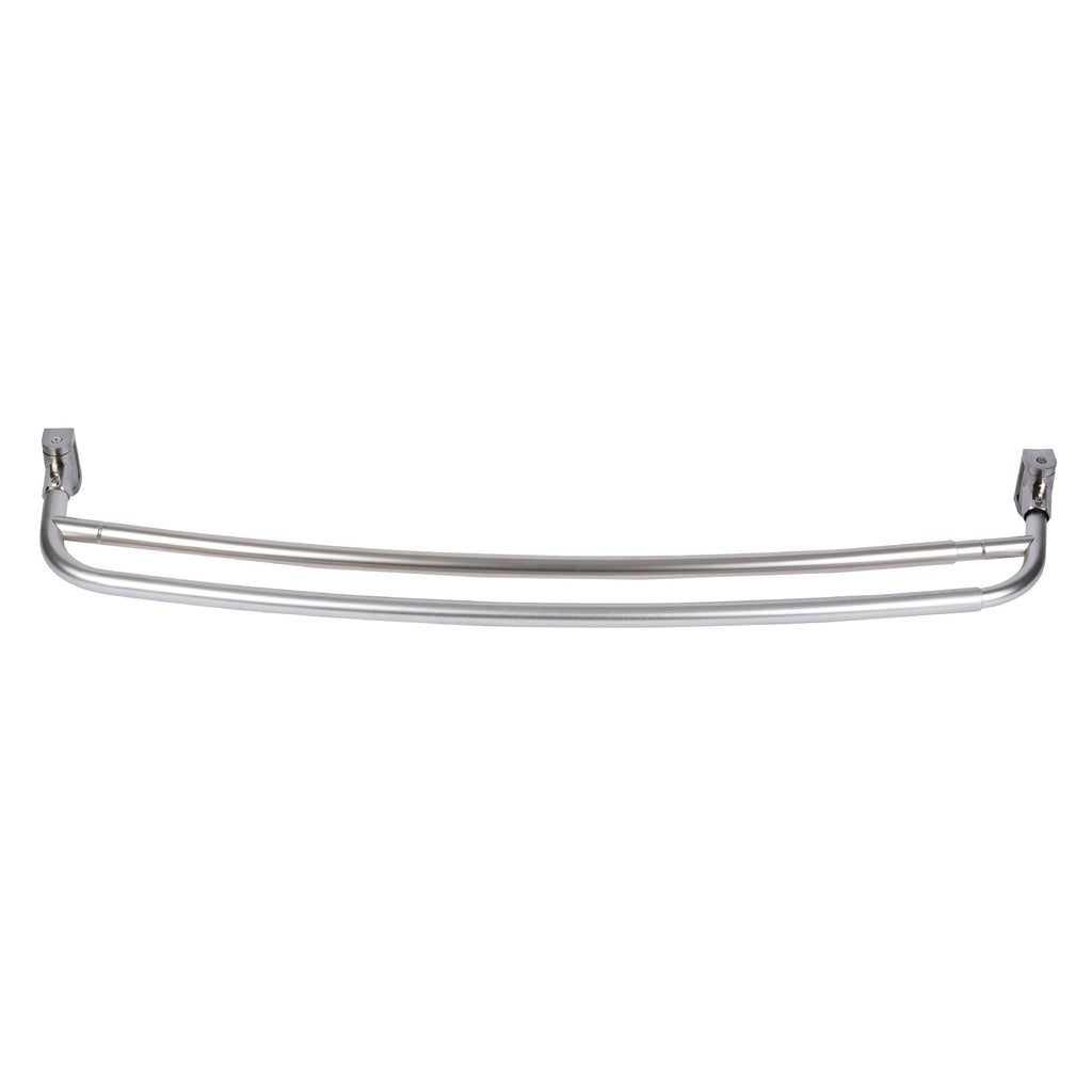 44 in. to 70 in. Double Curved Shower Rod (Brushed Nickel Finish)