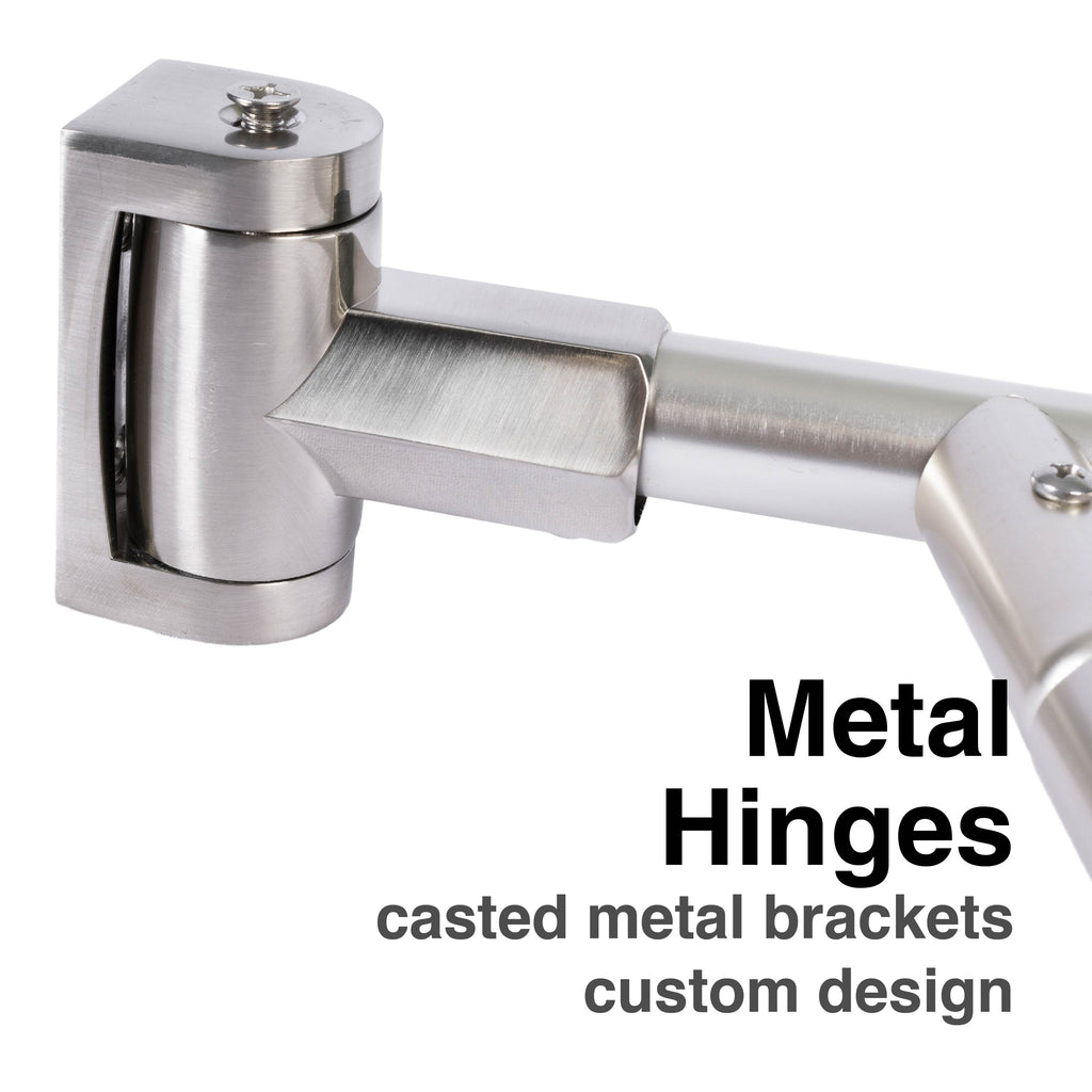44 in. to 70 in. Double Curved Shower Rod (Brushed Nickel Finish)