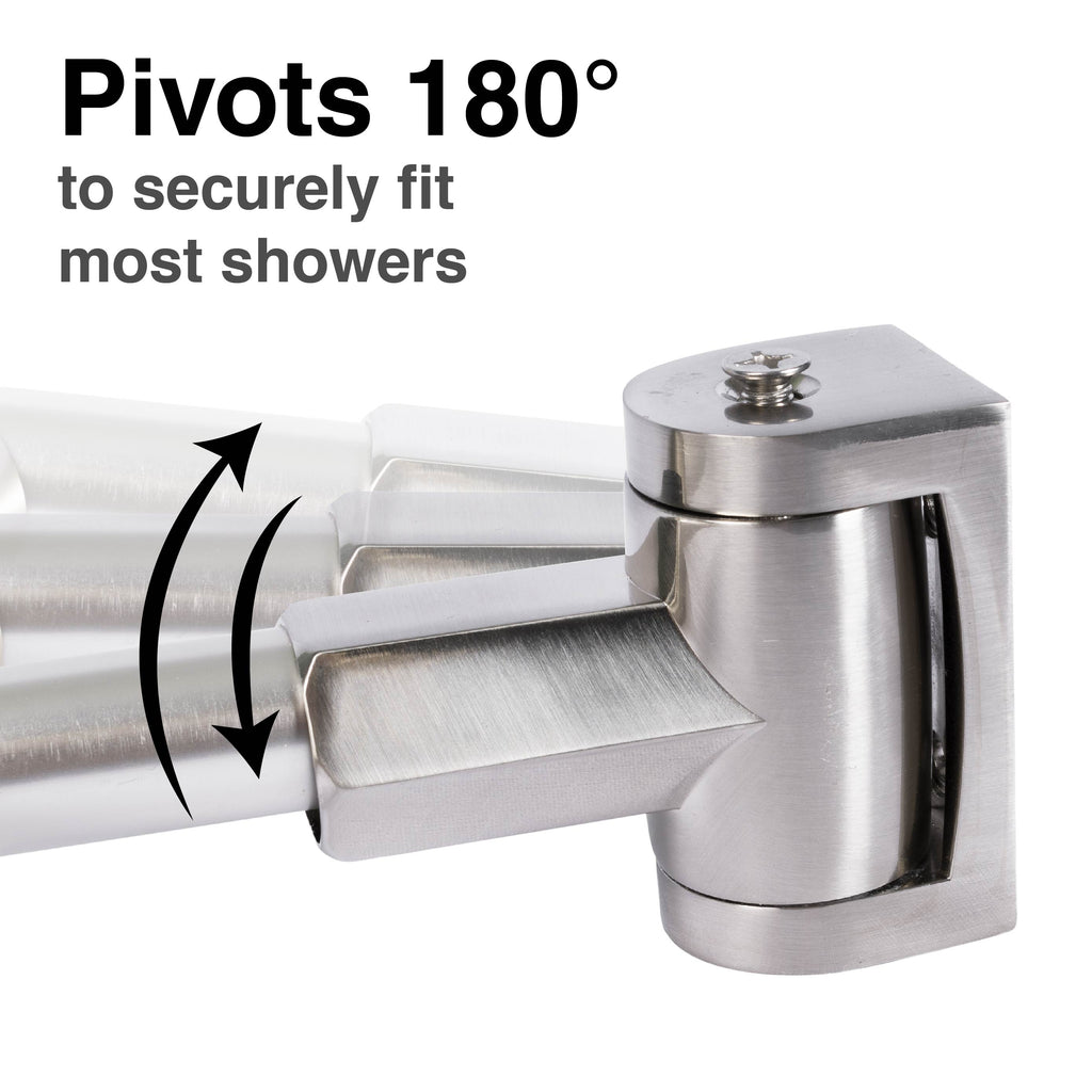 44 in. to 70 in. Double Curved Shower Rod (Brushed Nickel Finish)