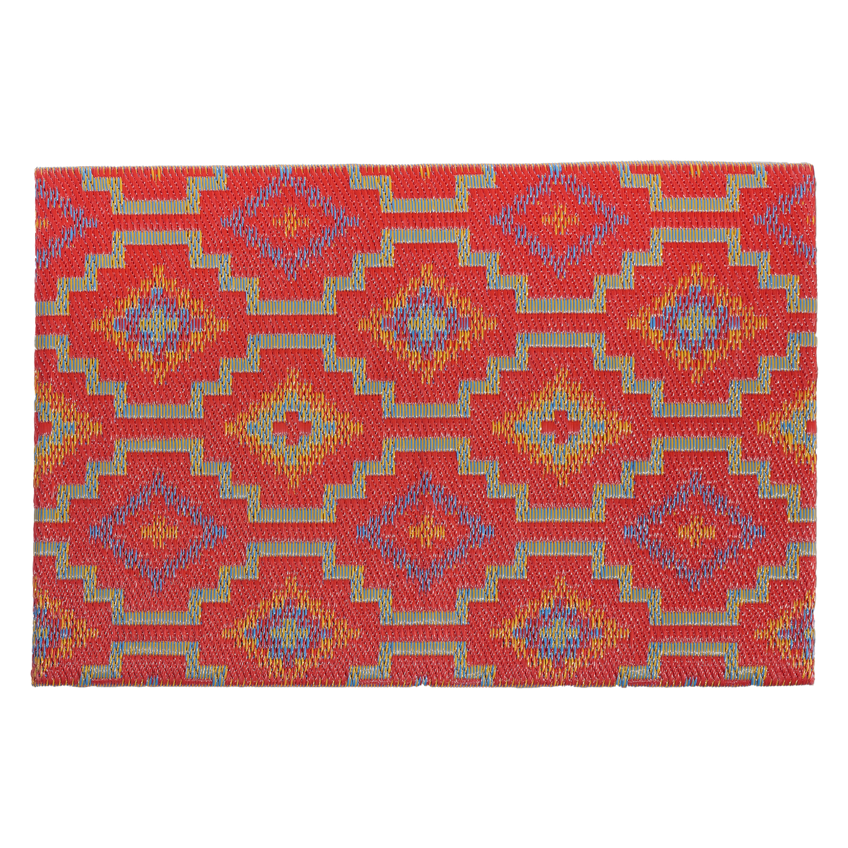Lhasa Orange & Violet Outdoor Doormat - 24" x 36" Non-Slip, Recycled Plastic