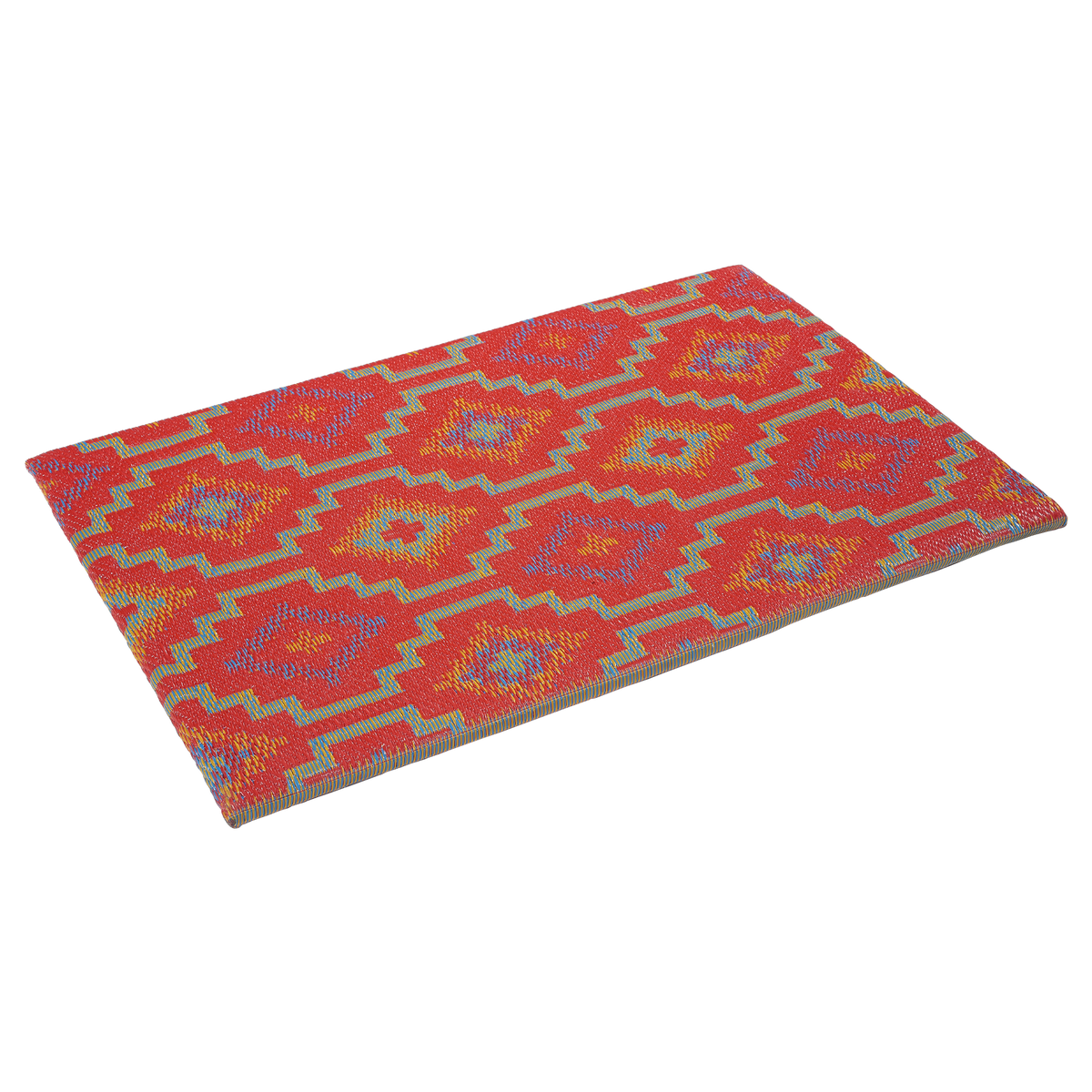 Lhasa Orange & Violet Outdoor Doormat - 24" x 36" Non-Slip, Recycled Plastic