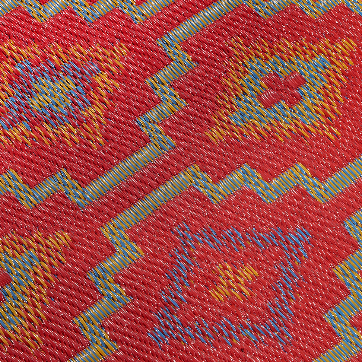 Lhasa Orange & Violet Outdoor Doormat - 24" x 36" Non-Slip, Recycled Plastic