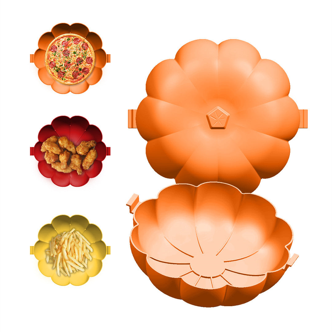 Air Fryer silicone pad kitchen supplies barbecue baking tray Halloween pumpkin fryer pad