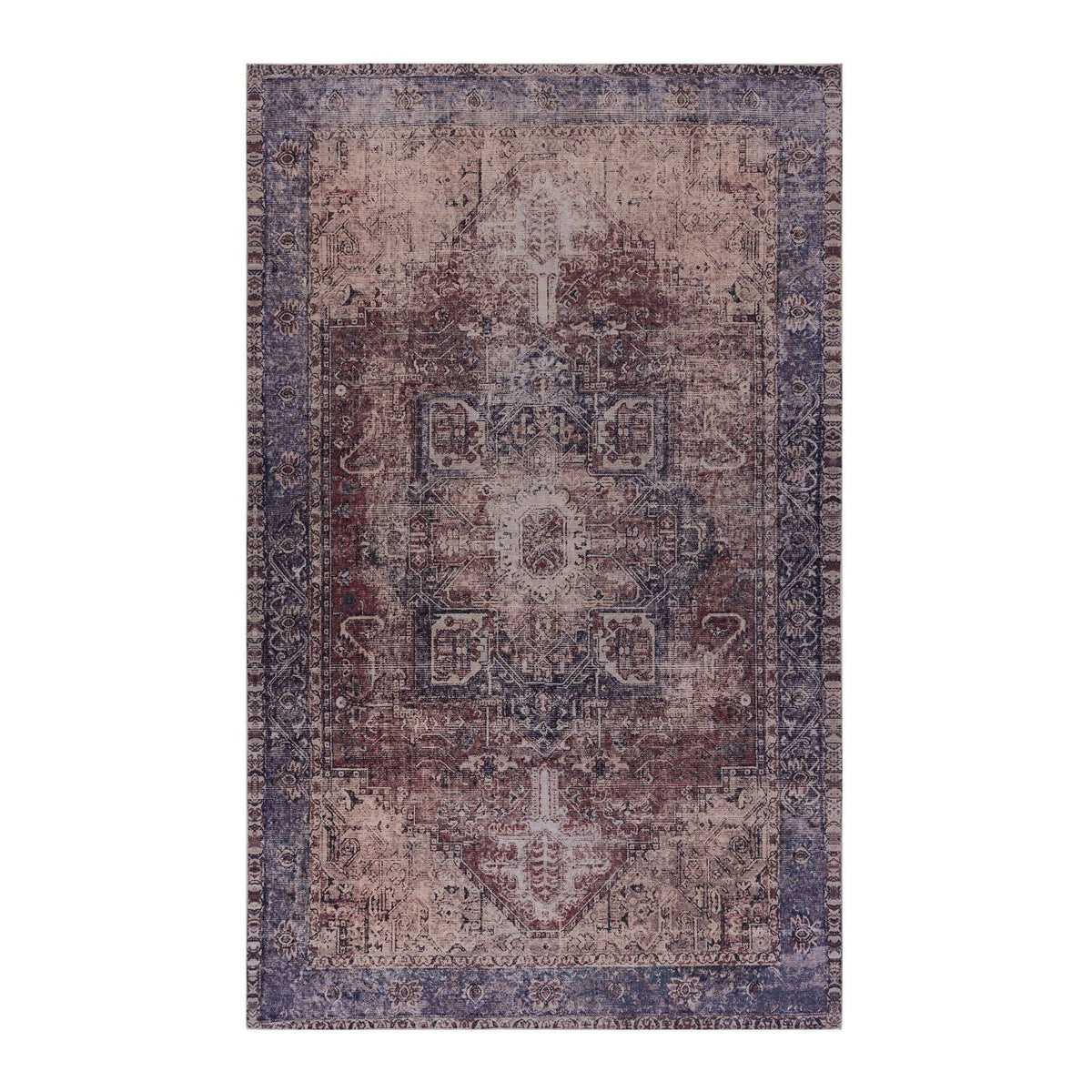 Unique Washable Area Rug with Low Pile - Multiple Colors