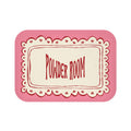 Powder Room Bath Mat | PINK Vintage Lace Doily Bathroom Rug