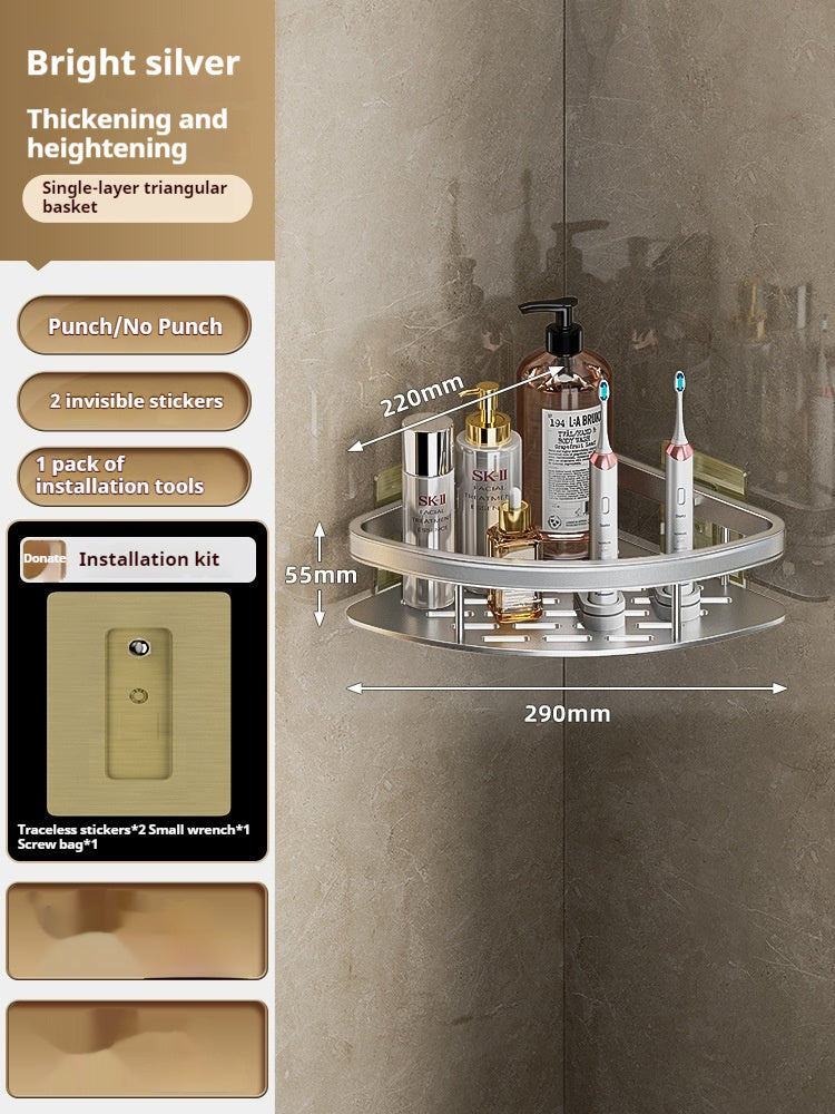 Anti-Rust Metal Steel Shower Rack-Large Capacity,Bathroom Organizing Shelves, Convenient Storage And Home Decoration