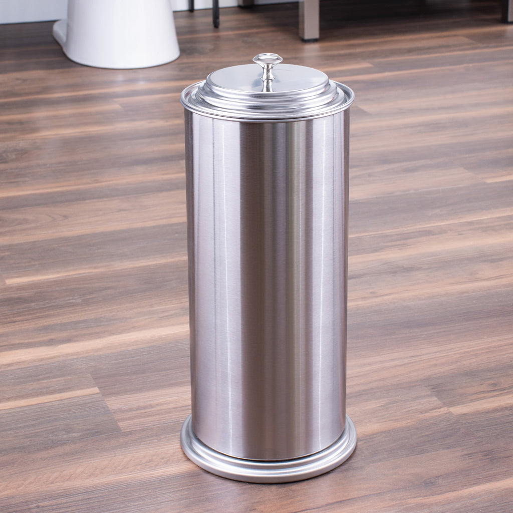 Freestanding Extra Large Toilet Paper Holder  (Stainless Steel Finish)