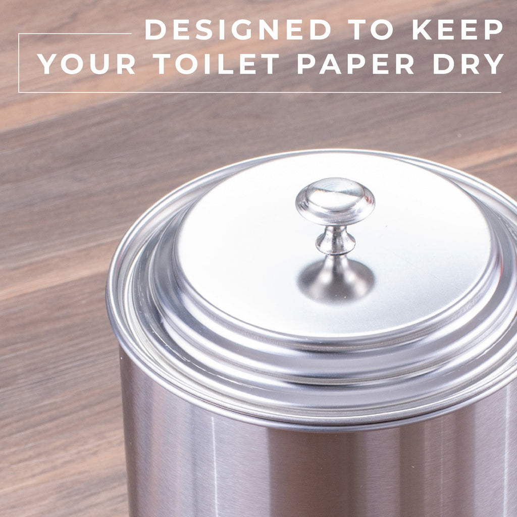 Freestanding Extra Large Toilet Paper Holder  (Stainless Steel Finish)