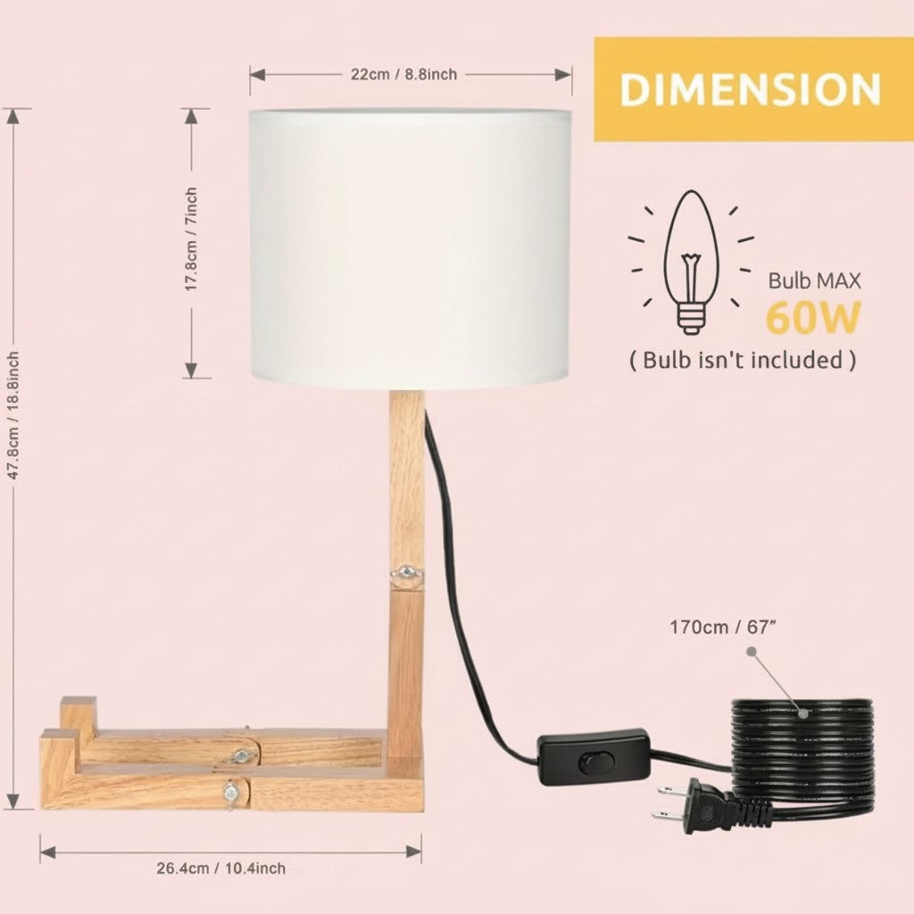 Creative Shape-Changing Wooden Lamp – Foldable Modern Desk Light for Bedroom, Study & Living Room