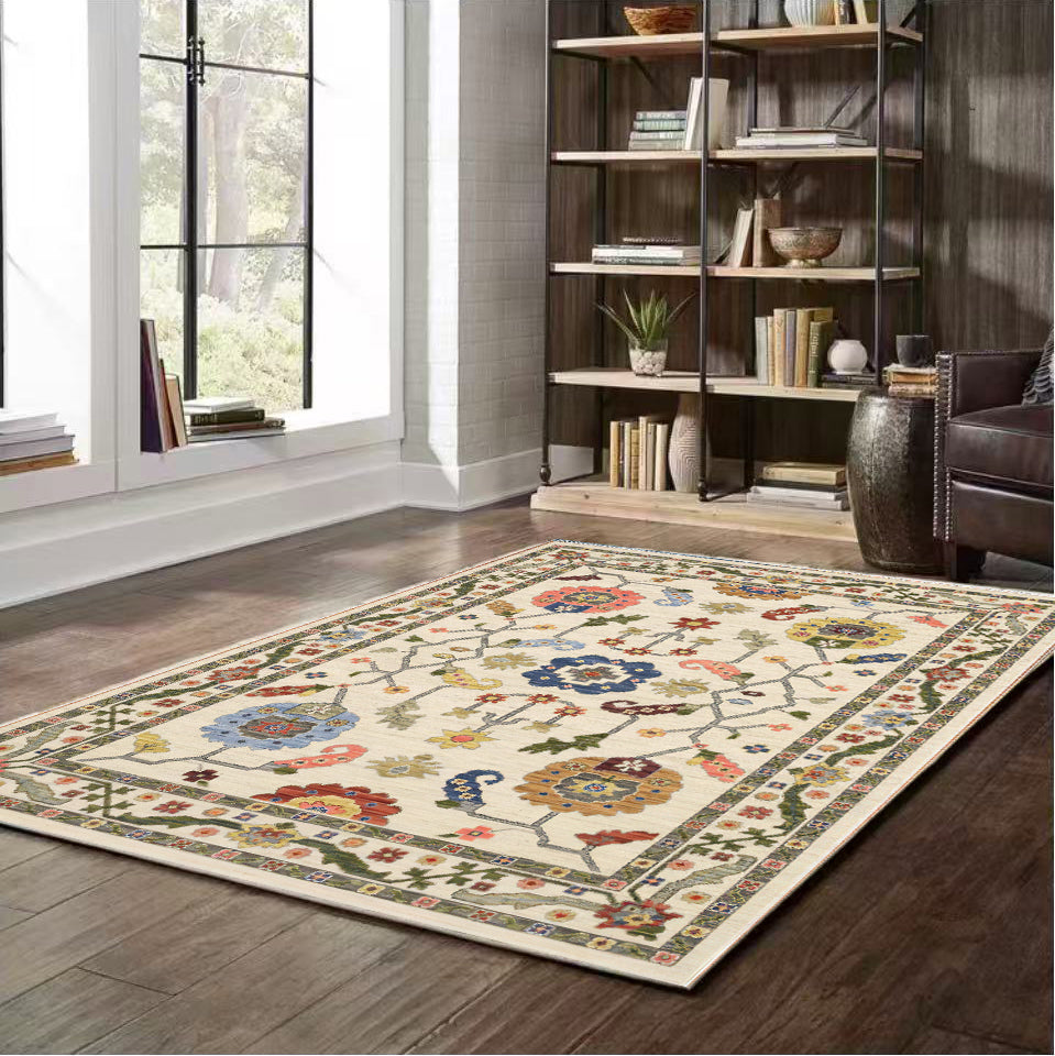 Arts and Crafts Collection Area Rug Ultra Soft Washable Rug, Non Slip Area Rug Indoor, Stain Resistant Rugs for Living Room Bedroom Vintage Home Decor