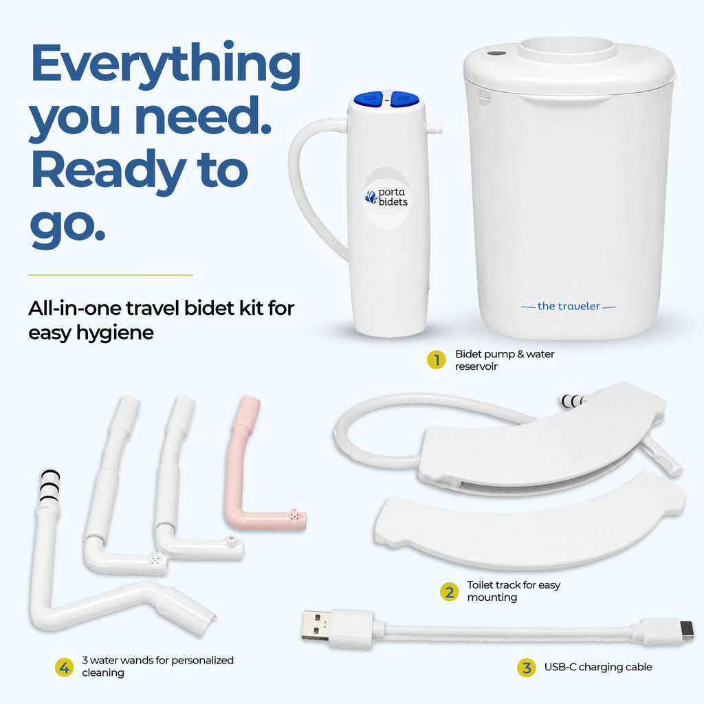The Traveler Portable Bidet – Toilet-Mounted Travel Bidet