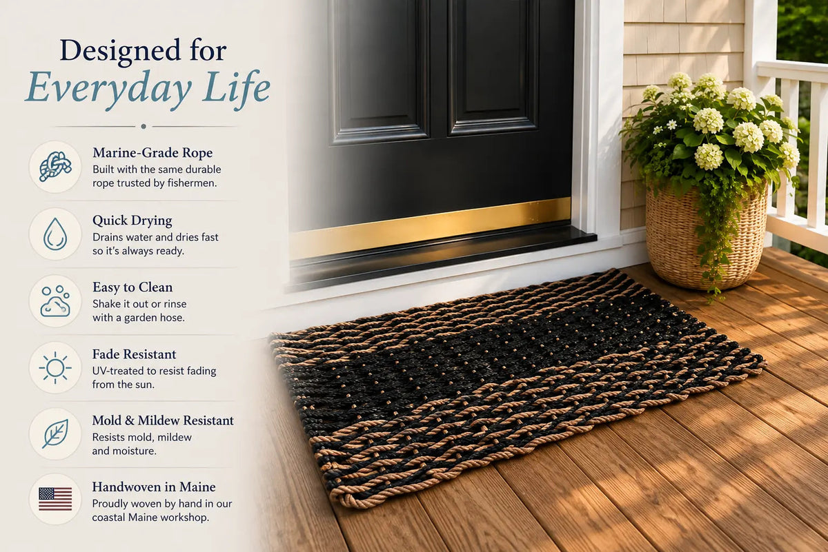 Brown & Tan Lobster Rope Doormat