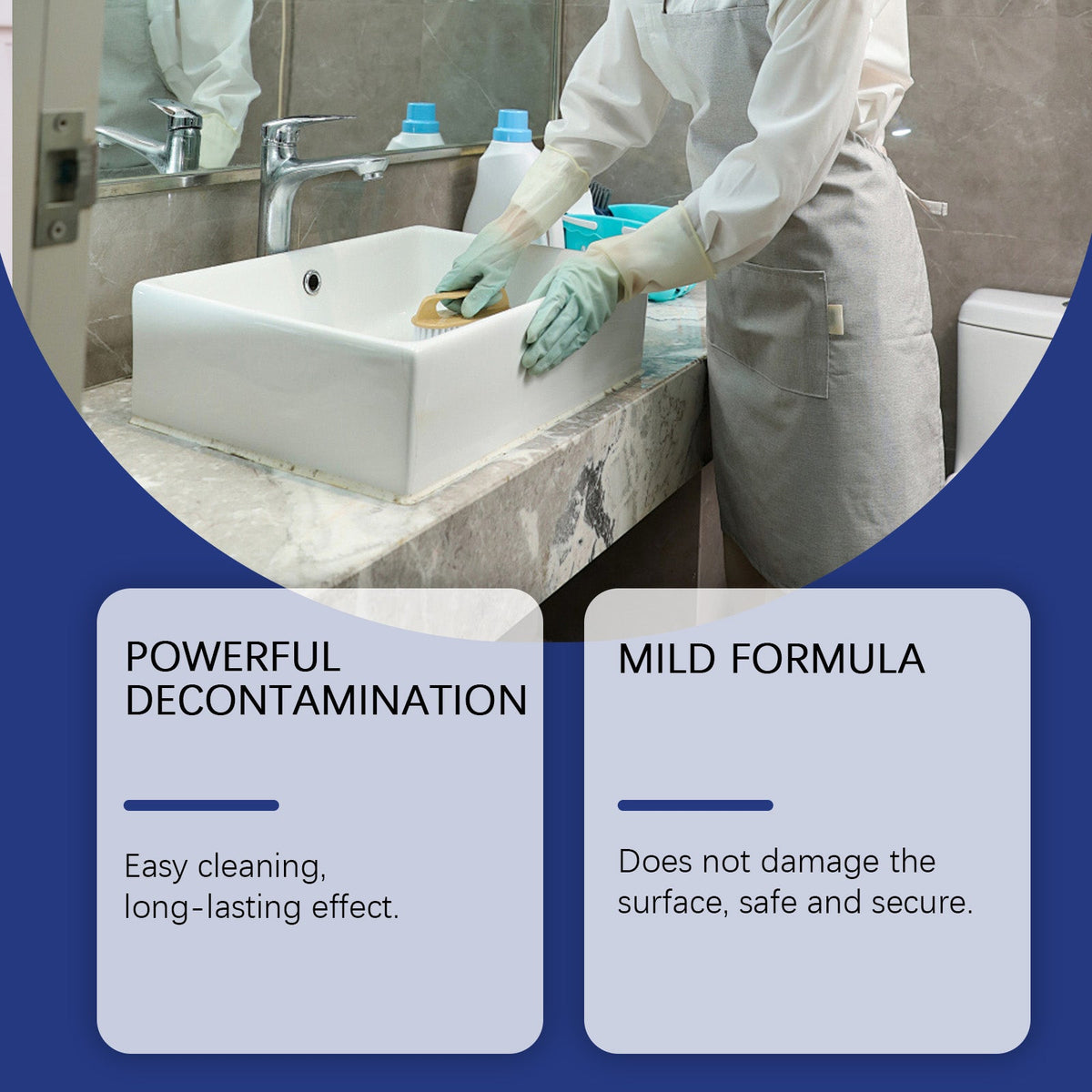 Bathroom Sink Stainless Steel Cleaner Shower Room Glass Scale Decontaminating Cleaner Bathtub