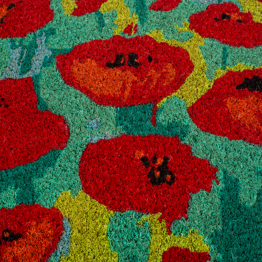 Field of Poppies Red Multi Coir Doormat