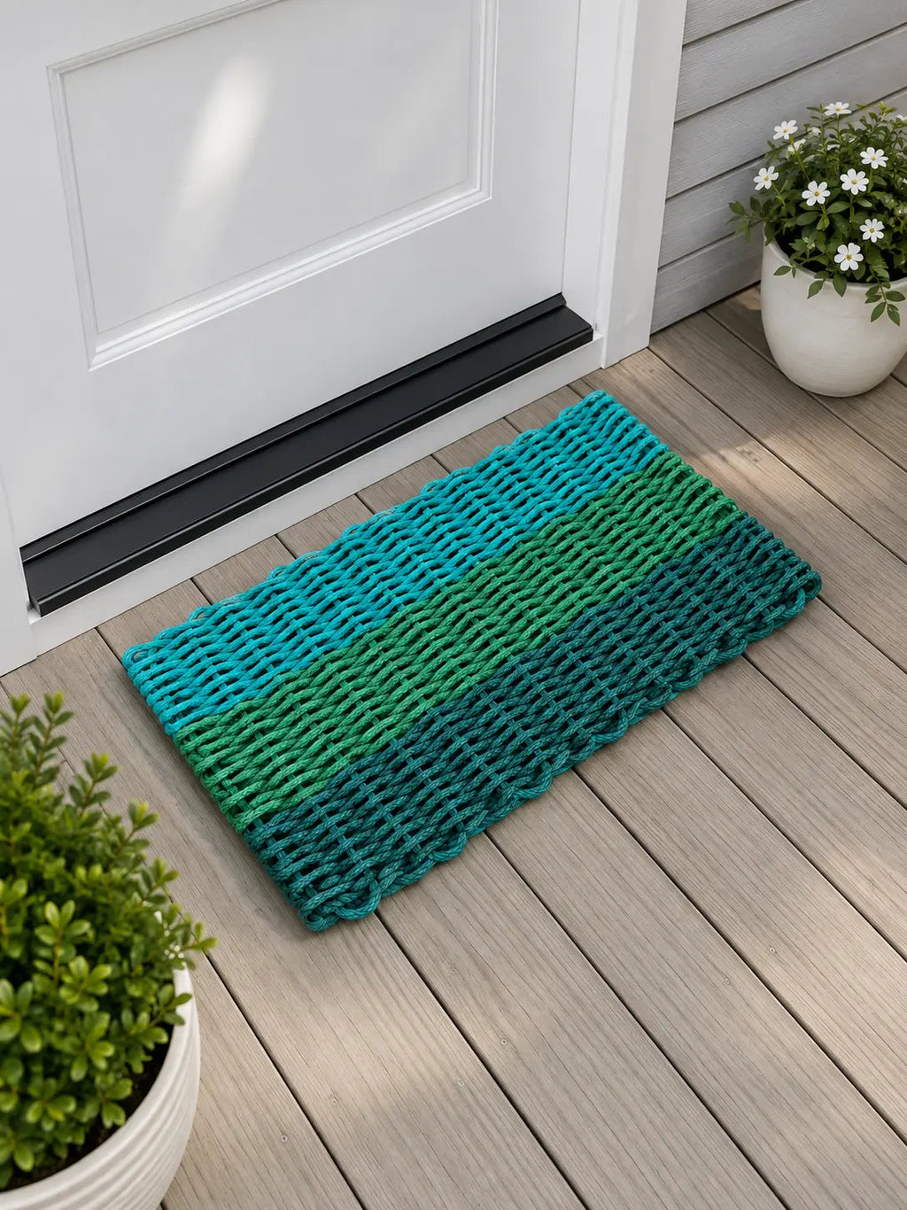 Green Ombre Lobster Rope Doormat