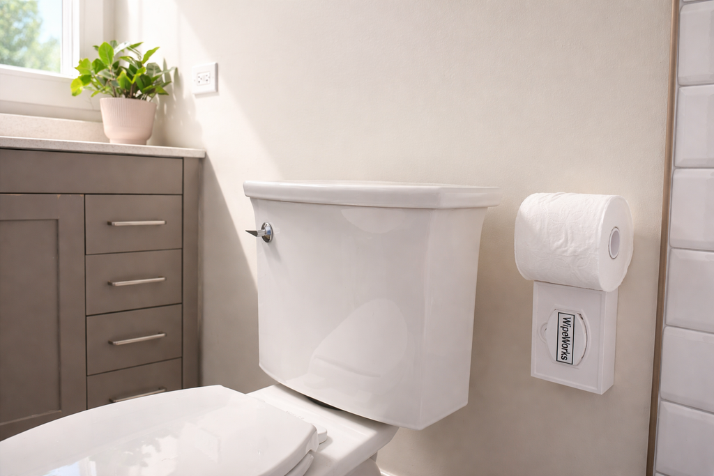 Kirkland Wipes + Toilet Paper Holder | Wall Mounted