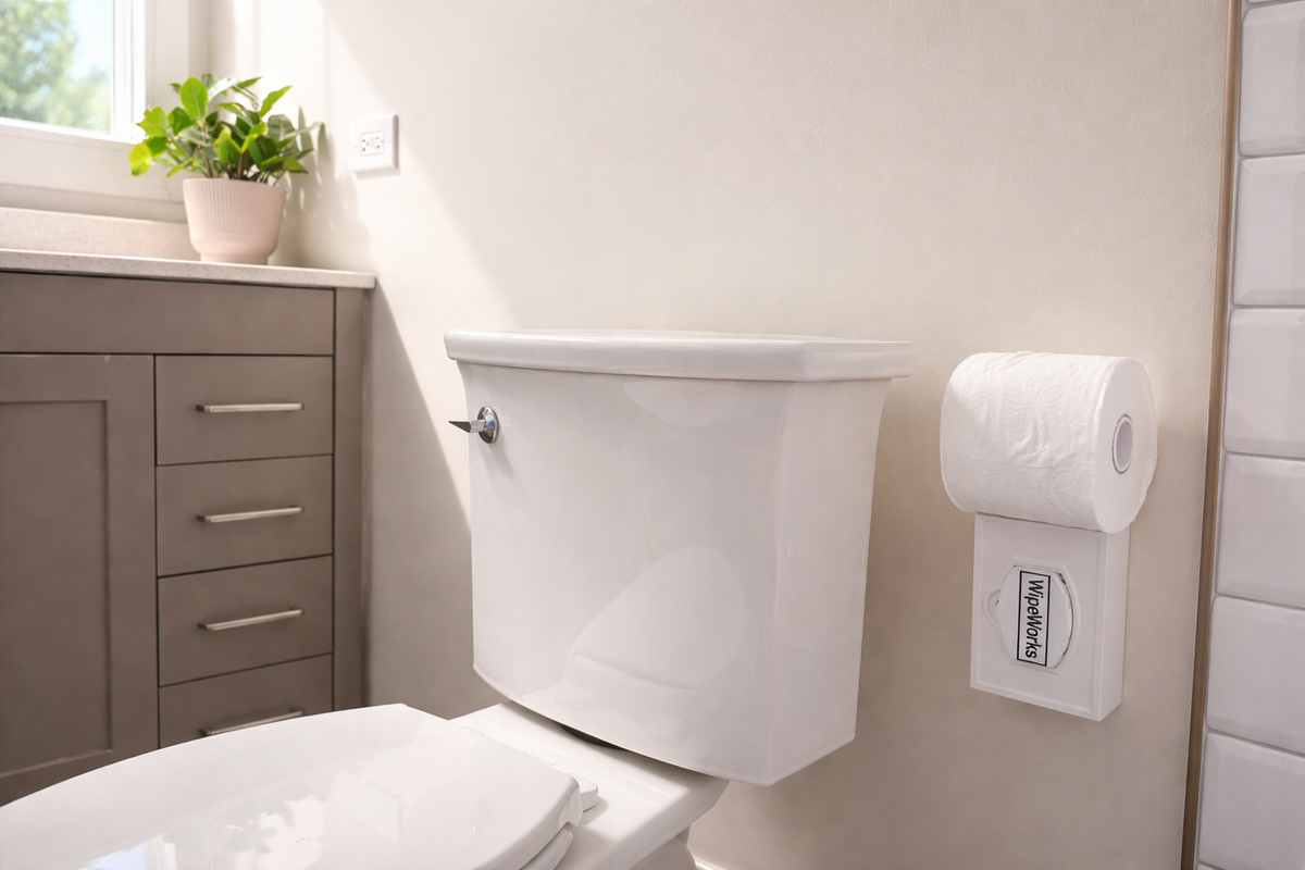 Kirkland Wipes + Toilet Paper Holder | Wall Mounted