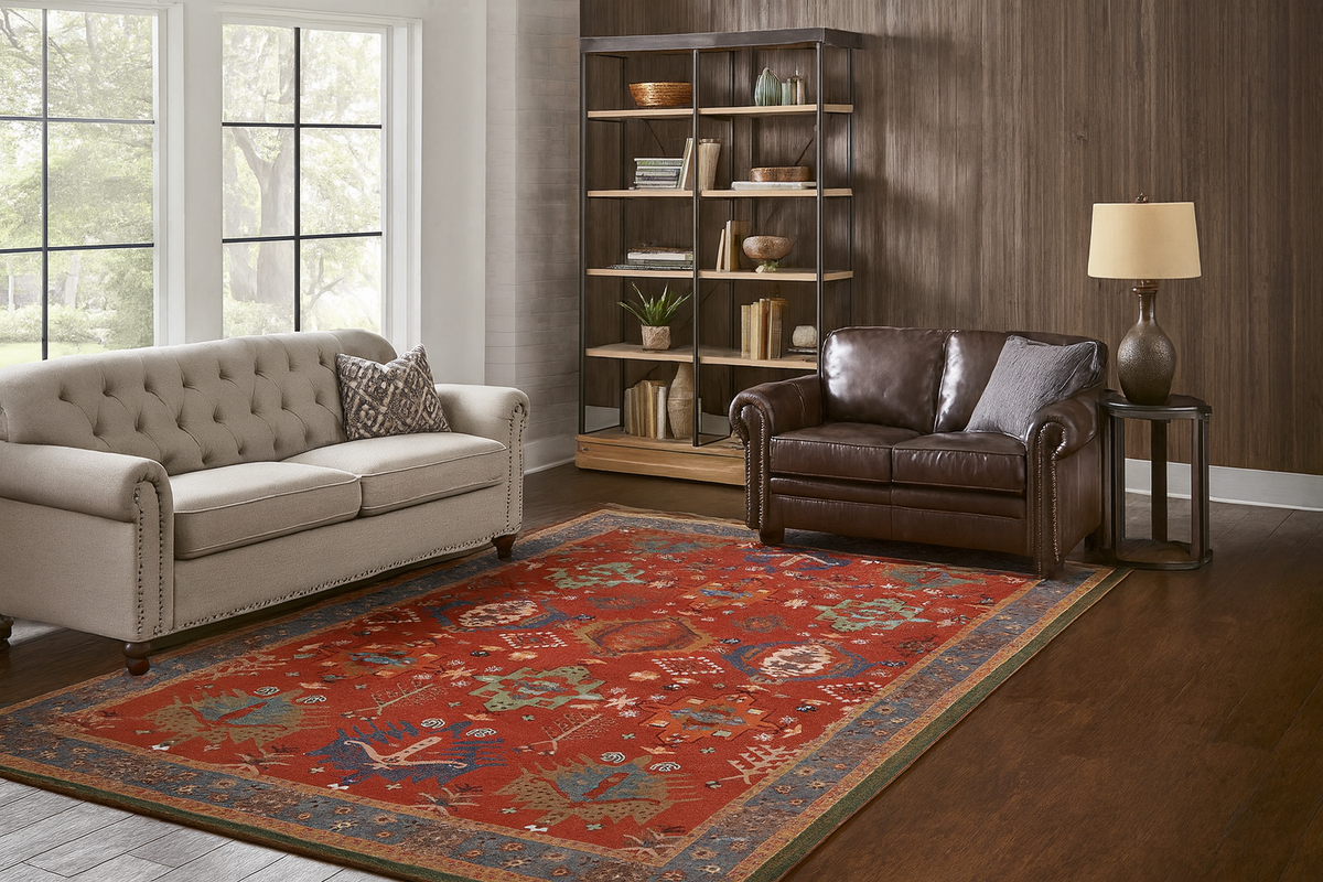 Serapi Collection Area Rug Ultra Soft Washable Rug, Non Slip Area Rug Indoor, Stain Resistant Rugs for Living Room Bedroom Vintage Home Decor