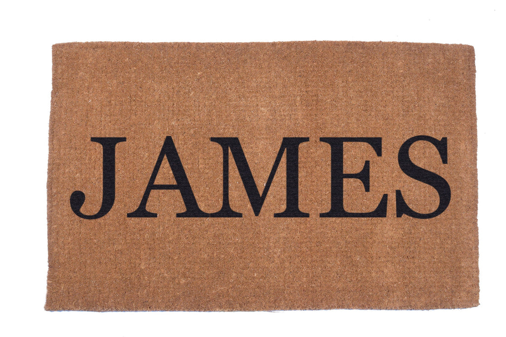 Plain Text Personalized Doormats