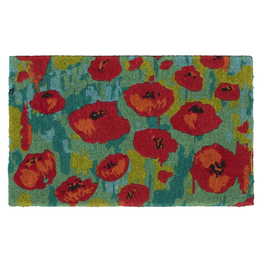 Field of Poppies Red Multi Coir Doormat