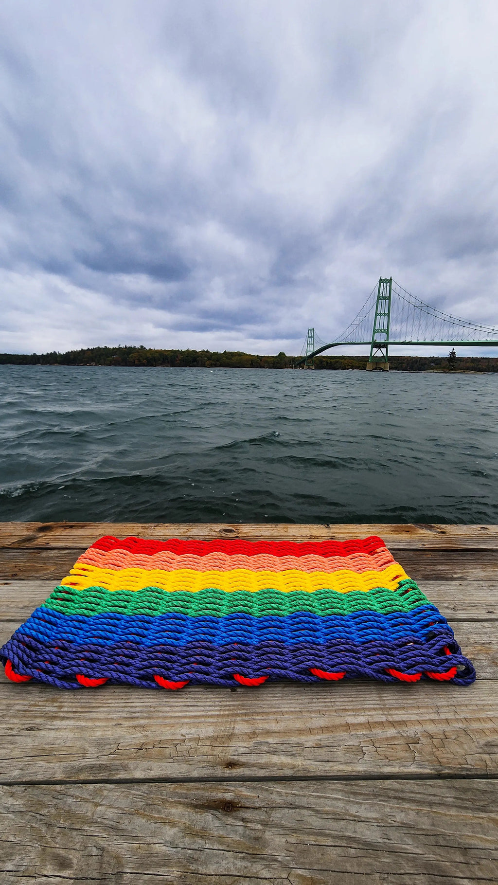 Rainbow Lobster Rope Doormat