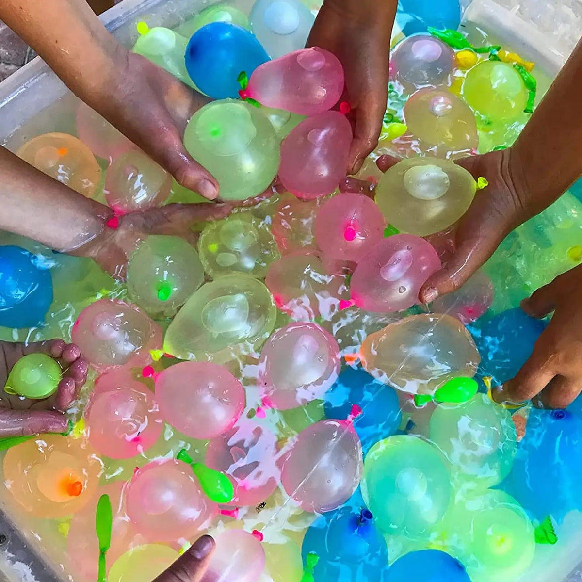 Self-Sealing Quick Fill Water Balloons for Outdoor Yard Games and Water Fights