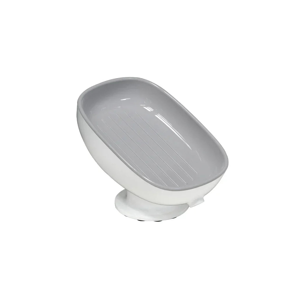 1Pcs Bathroom Soap Dishes Holder Self Draining Soap Box with Super Suction Portable Soap Container for Bathroom Accessories