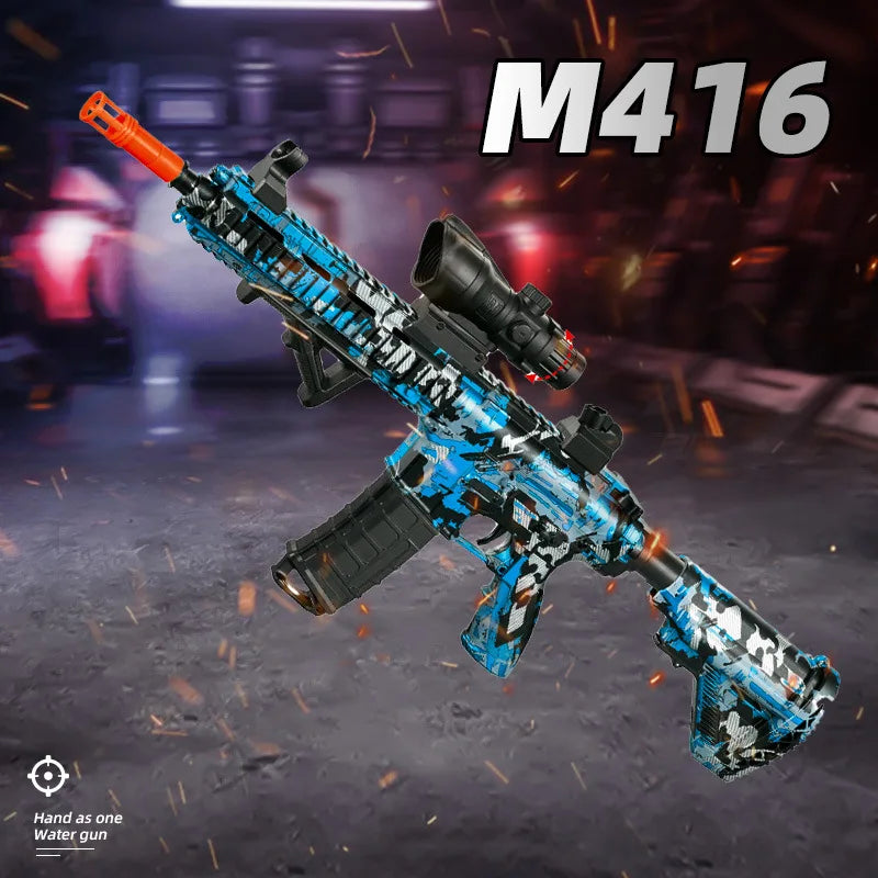 M416 Gun Toy Outdoor Electric Blaster Shooting Sport Gel Bullet Shoot Summer Water Ball Toys For Interactive Parent Child Game