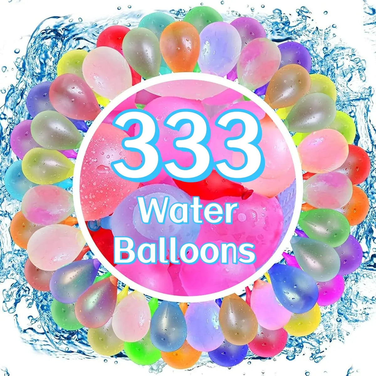 Self-Sealing Quick Fill Water Balloons for Outdoor Yard Games and Water Fights