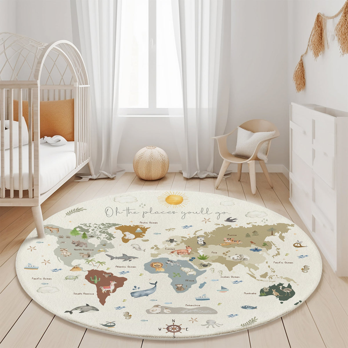 Woodland Be Wild Kids Room - Play Rug - Area Rug