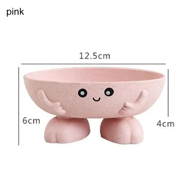 Eco-friendly 1Pcs Soap Box Non-slip Soap Dish Bathroom Supplies Soap Holder Cartoon Shape Soap Holder Cute Soap Dish for Kids Children Creative Lovely Bar Soap Tray Counter for Shower Bathroom Kitchen Countertop
