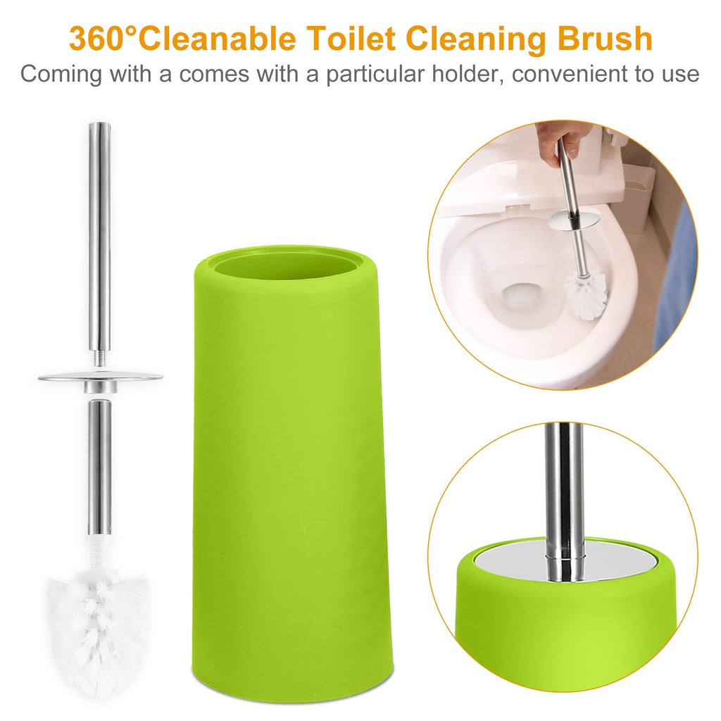 Bathroom Accessories Set 6 Pcs Bathroom Set Ensemble Complete Soap Dispenser Toothbrush Holder Tumbler Soap Dish Toilet Cleaning Brush Trash Can