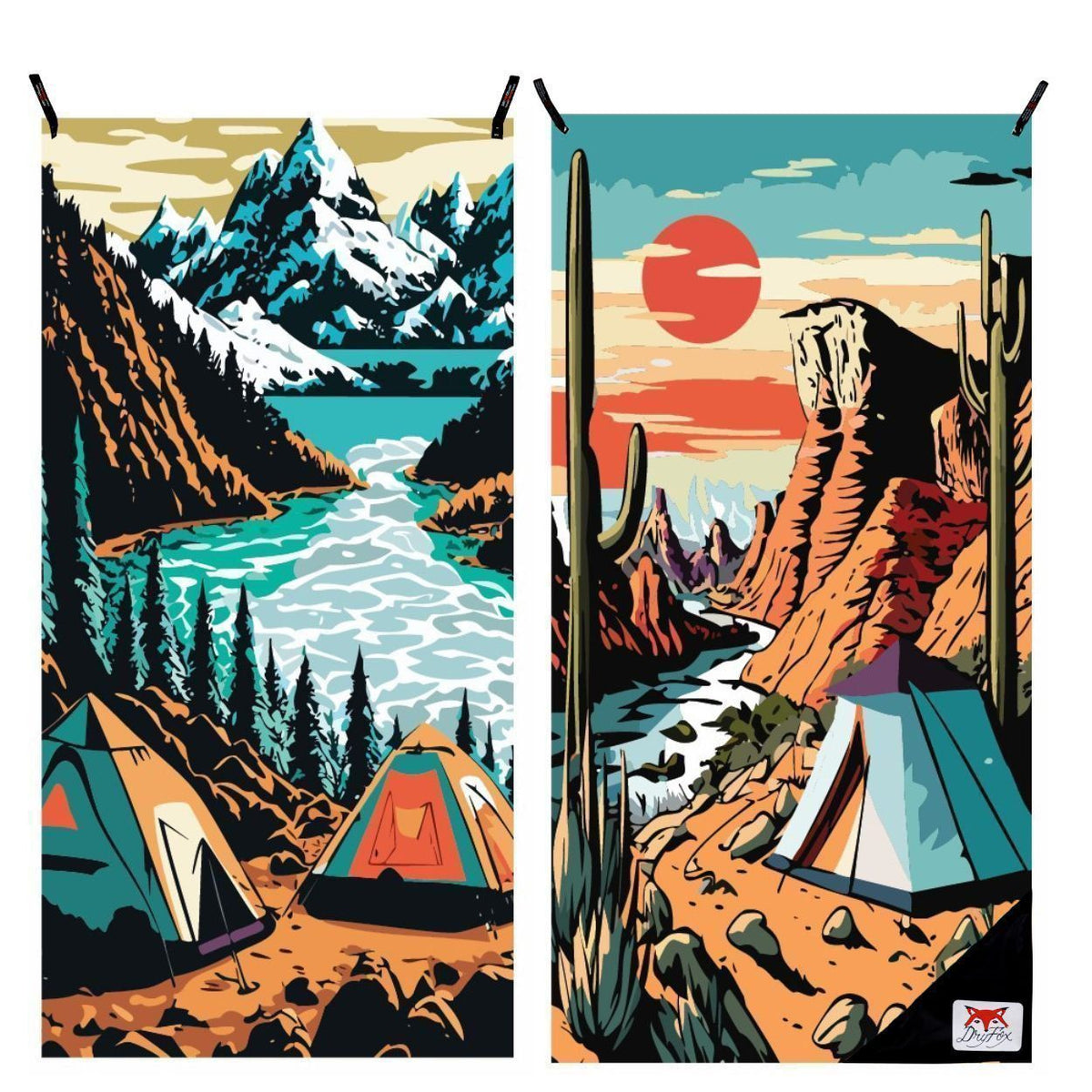 Adventure Towel Beach Size L with Pouch- Campout