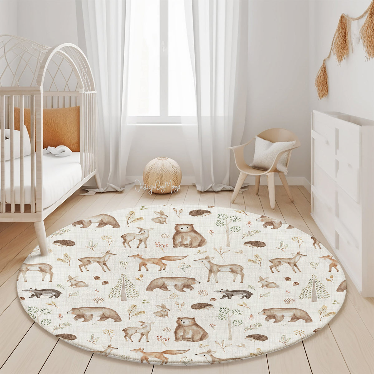 Woodland Be Wild Kids Room - Play Rug - Area Rug