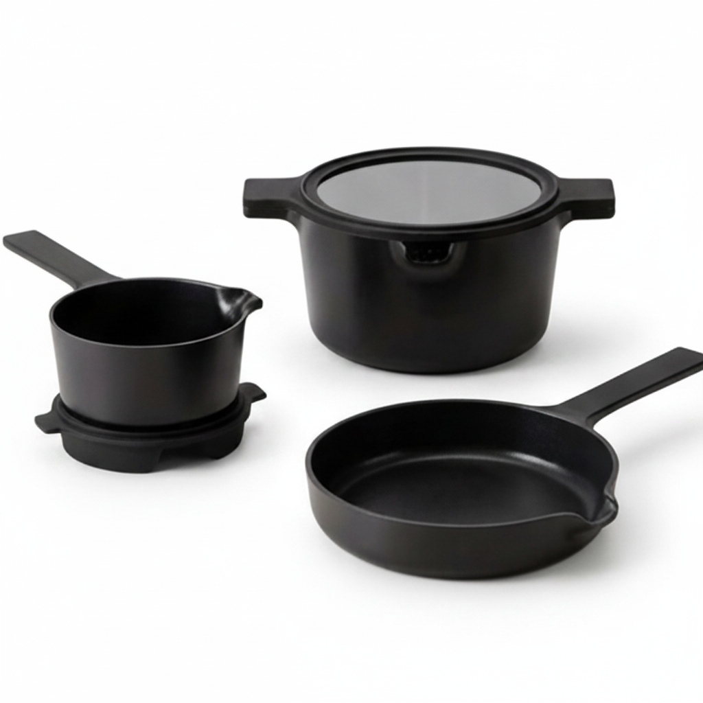 Nesting Ceramic Nonstick Cookware Set, 5-Piece