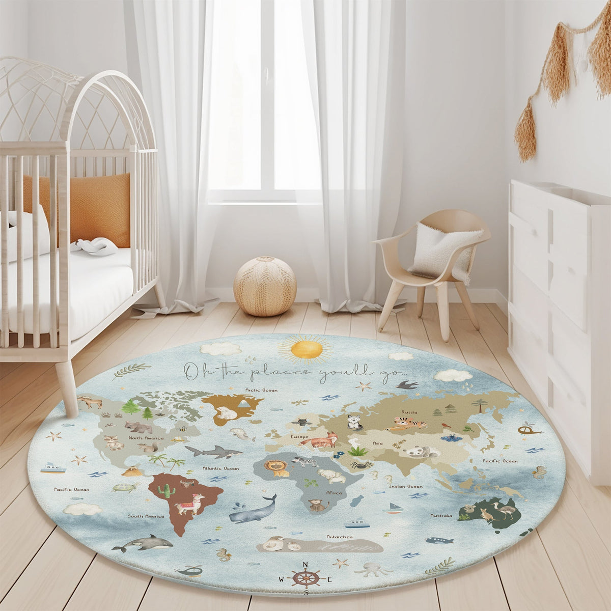 Woodland Be Wild Kids Room - Play Rug - Area Rug