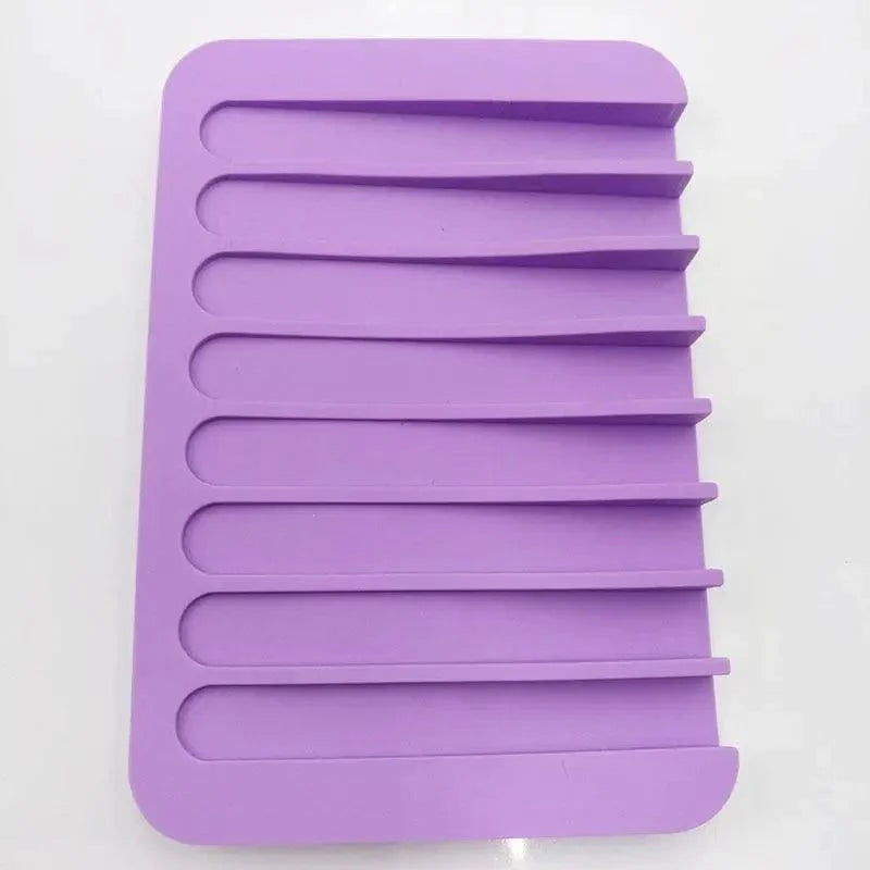 Silicone Soap Holder Flexible Soap Dish Plate Holder Tray Soapbox Container Storage For Bathroom Kitchen Soap Dish for Shower Waterfall Soap Holder Soap Tray Soap Saver Drainer Flexible Silicone for Shower Bathroom Kitchen Counter Top Keep Soap Bars Dry
