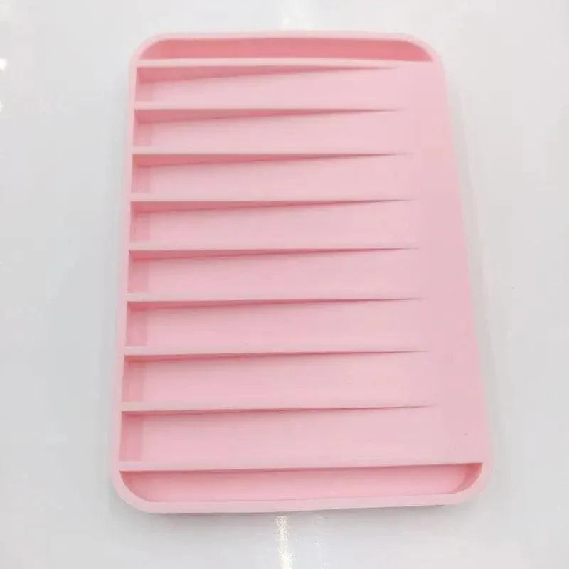 Silicone Soap Holder Flexible Soap Dish Plate Holder Tray Soapbox Container Storage For Bathroom Kitchen Soap Dish for Shower Waterfall Soap Holder Soap Tray Soap Saver Drainer Flexible Silicone for Shower Bathroom Kitchen Counter Top Keep Soap Bars Dry