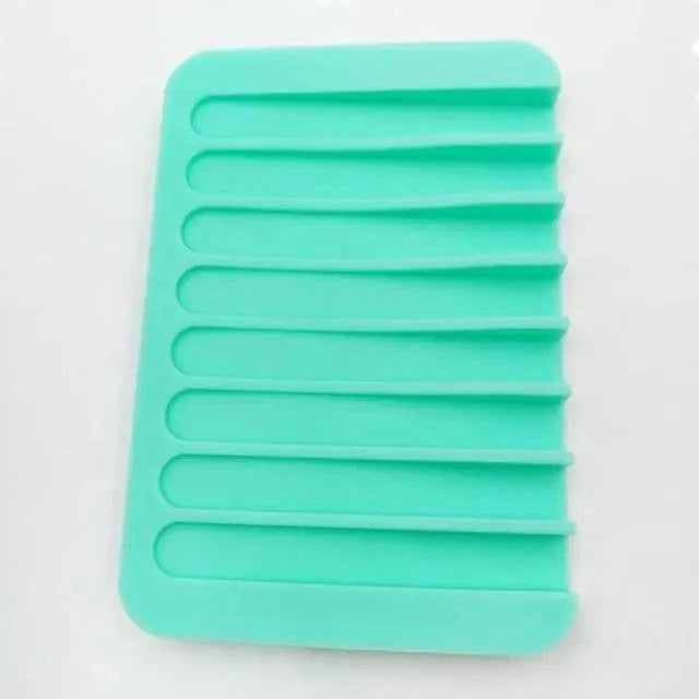 Silicone Soap Holder Flexible Soap Dish Plate Holder Tray Soapbox Container Storage For Bathroom Kitchen Soap Dish for Shower Waterfall Soap Holder Soap Tray Soap Saver Drainer Flexible Silicone for Shower Bathroom Kitchen Counter Top Keep Soap Bars Dry