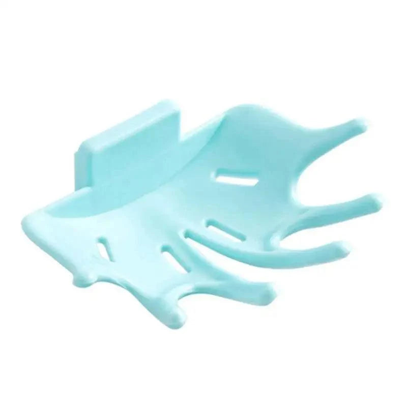 Soap Holder Bathroom Shower Dish Plates Storage Box With Drain Wall Mounted Self Adhesive Plastic Supplies Bathroom Soap Rack Suction Cup Bathroom Soap Dish Holder Shower Soap Dish Saver Tray Bar Soap Sponge Holder for Shower Bathroom Tub and Kitchen