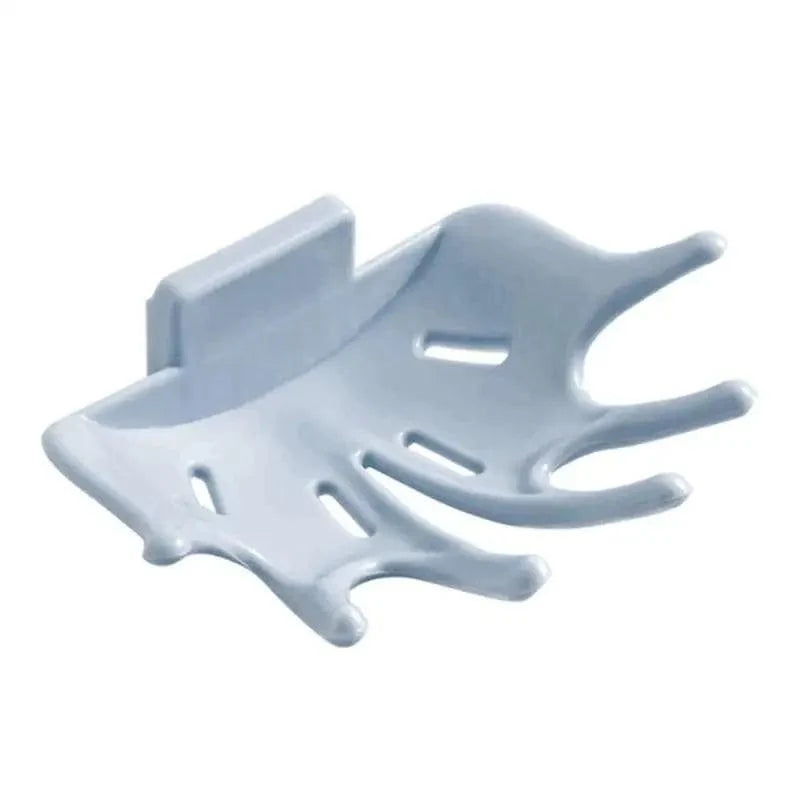 Soap Holder Bathroom Shower Dish Plates Storage Box With Drain Wall Mounted Self Adhesive Plastic Supplies Bathroom Soap Rack Suction Cup Bathroom Soap Dish Holder Shower Soap Dish Saver Tray Bar Soap Sponge Holder for Shower Bathroom Tub and Kitchen