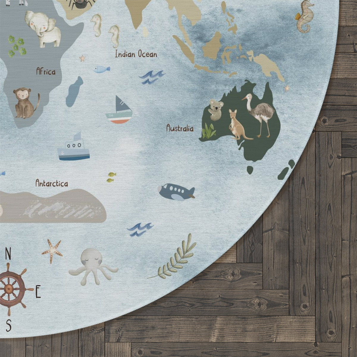 Woodland Be Wild Kids Room - Play Rug - Area Rug