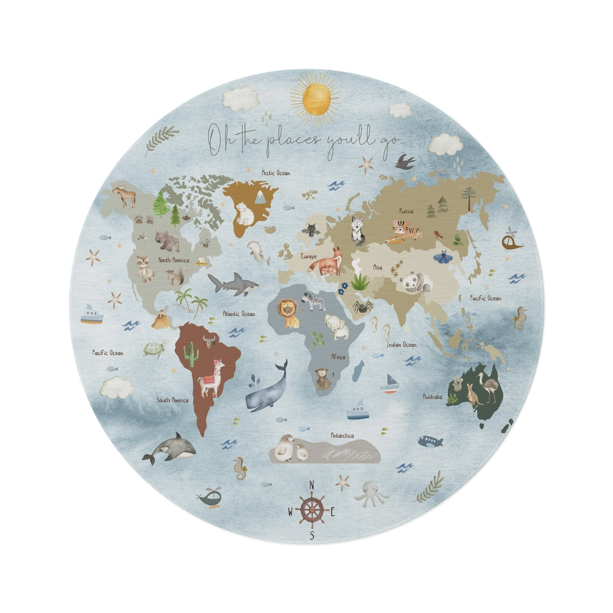 Woodland Be Wild Kids Room - Play Rug - Area Rug